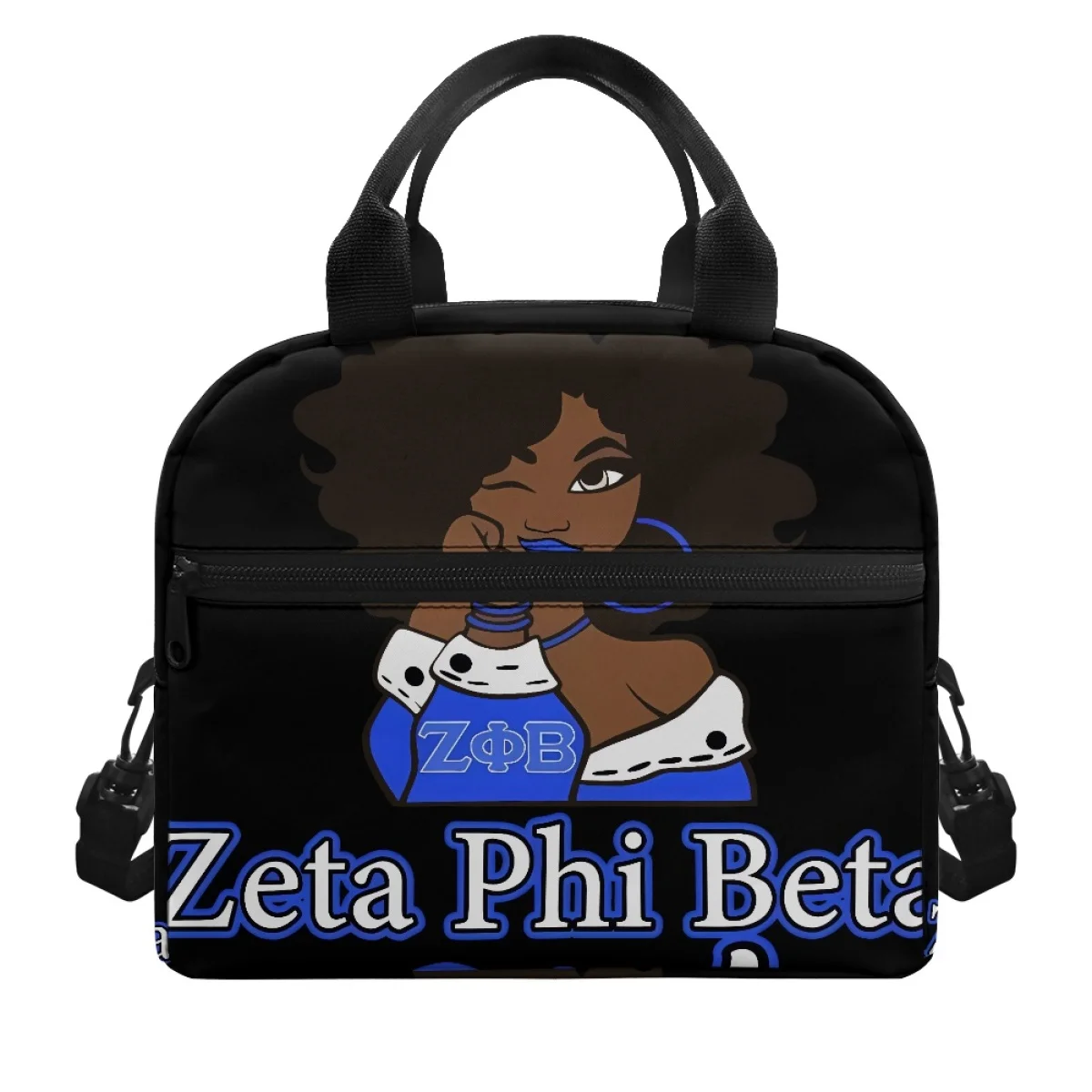 

Zeta Phi Beta Pattern Boy Girl Large Capacity Insulated Lunch Bag for Family Lover Kids Friends Dirt Resistant Handbag Fashion