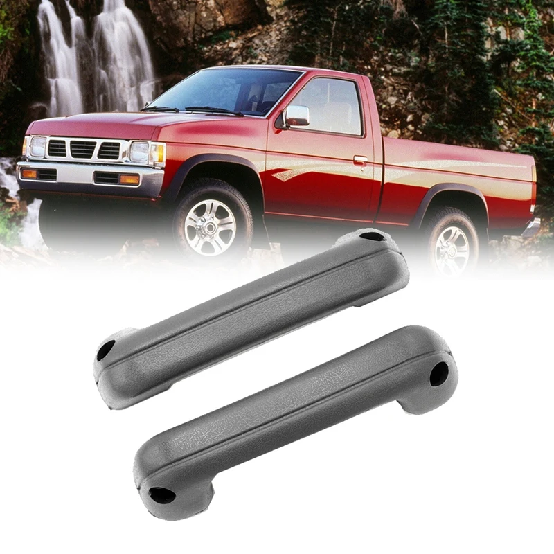 1Pair Gray Outer Door Handle Pull Door Armrest Handle Trim For Nissan Datsun Big-M D21 1986-1997 80940-15G00 80941-15G00