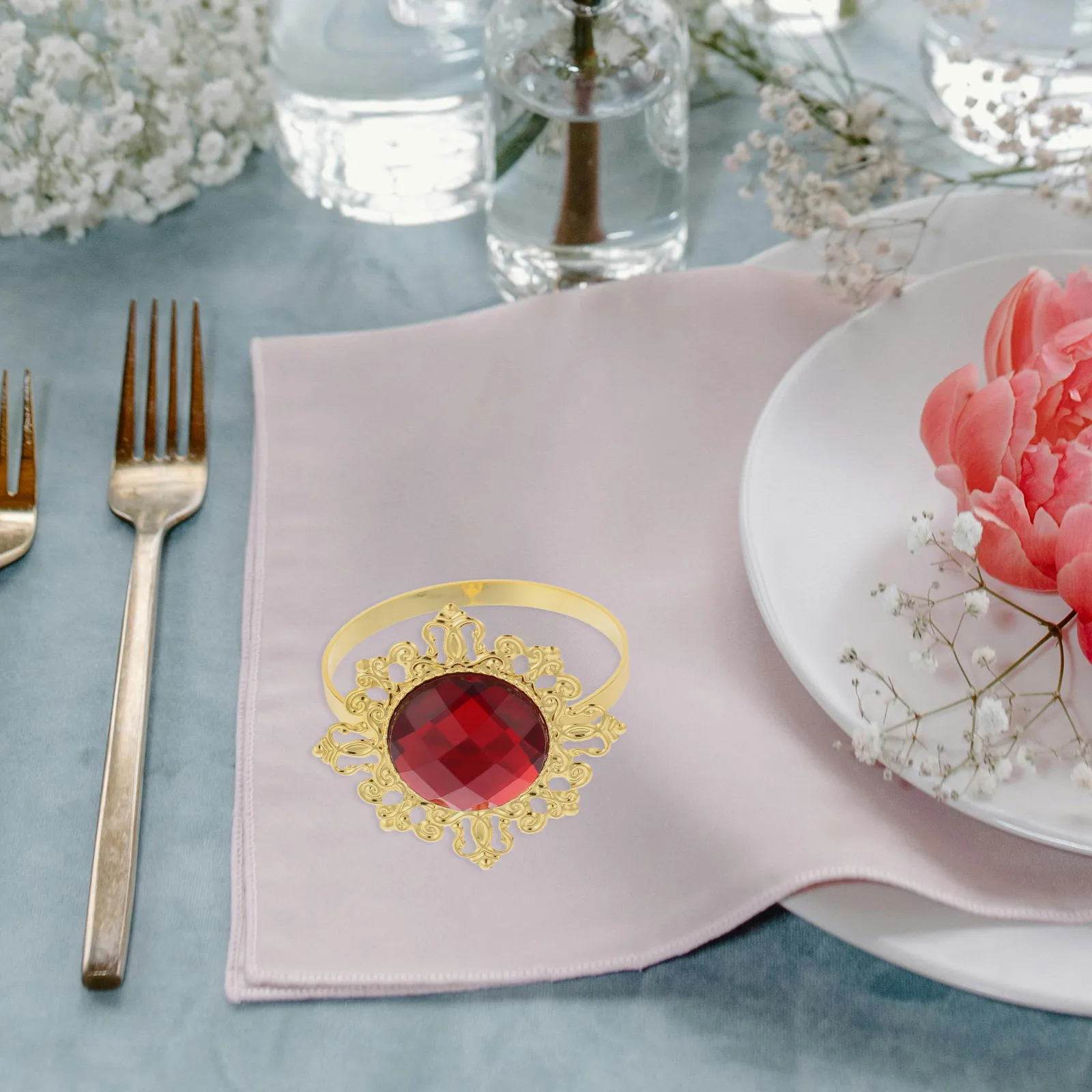 

12pcs Napkin Napkin Holders For Cloth Napkins Rings Elegant Table Decor Wedding Banquet Dinner Party Serviette Ring Holder