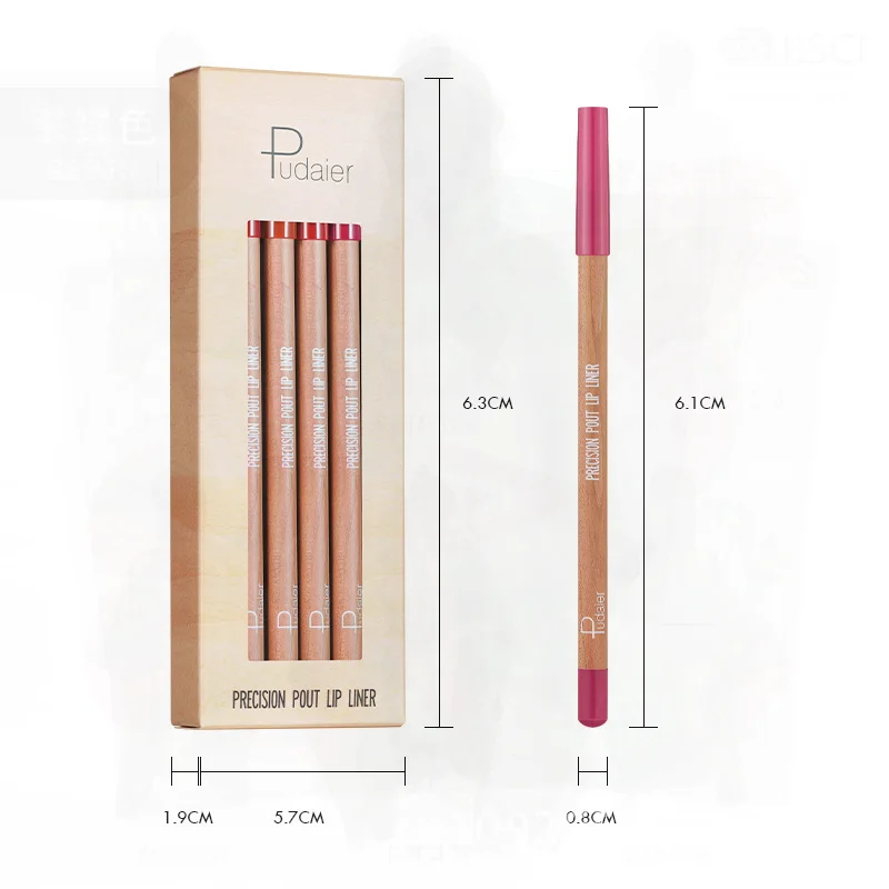 Pudaier 12 colori rossetto opaco set di matite per labbra migliorano la carnagione penna universale per trucco labbra prodotto di bellezza transfrontaliero