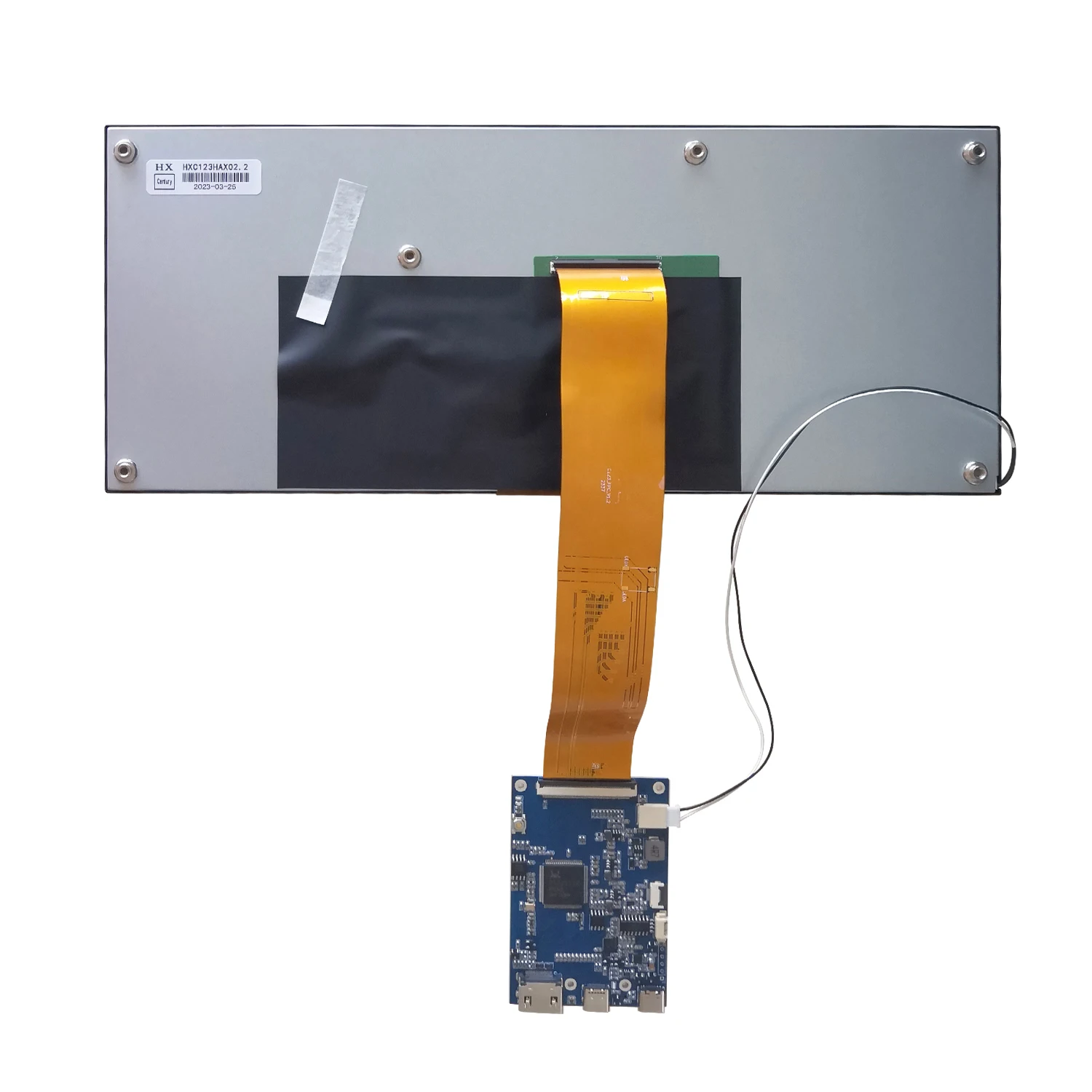 12.3 بوصة شريط عرض TFT لوحة ال سي دي شاشة 1920x720 RGB LVDS واجهة مع HDMI لوحة للقيادة سطوع عالية