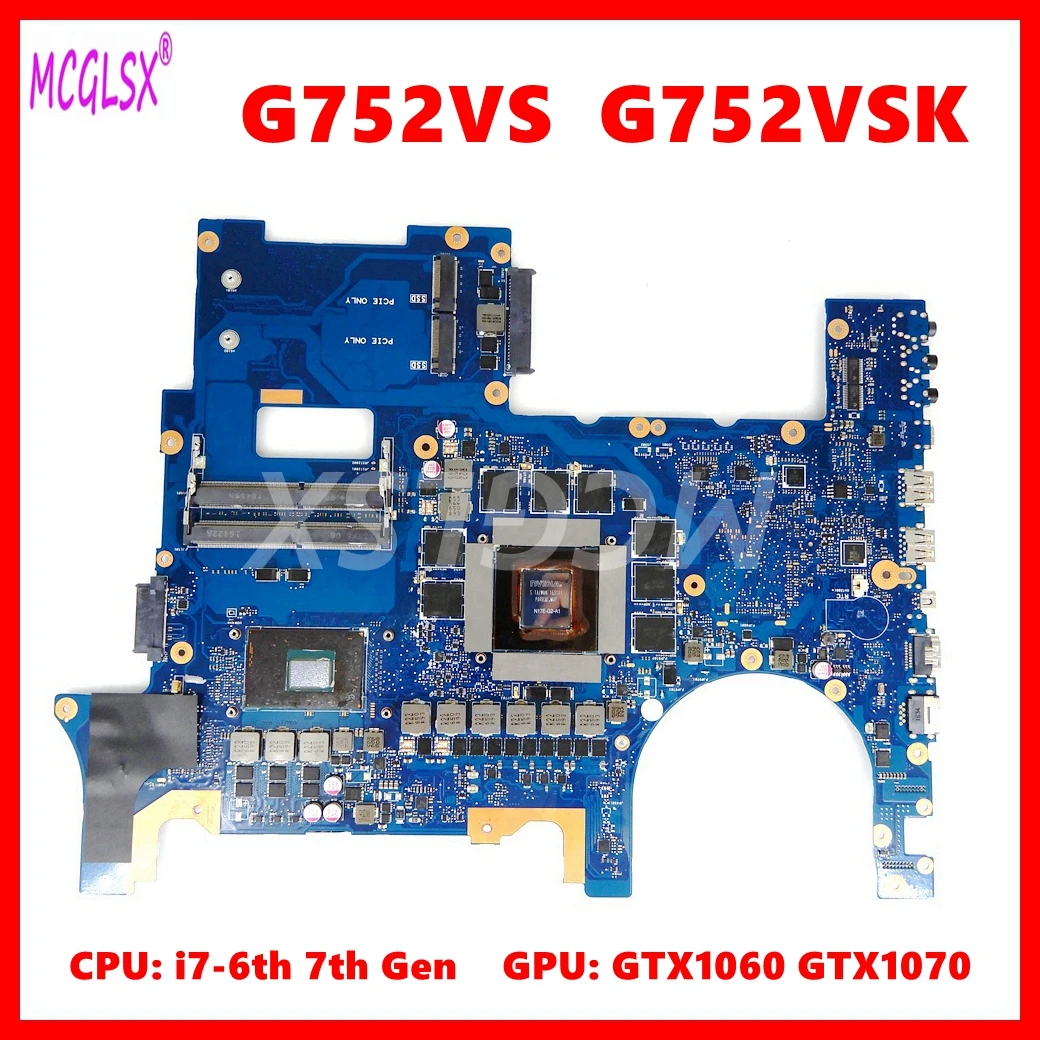 Placa-mãe g752vs para asus rog g752vsr g752v g752vsk g752vm g752vy gfx72v placa-mãe para laptop i7-6th/7th gen cpu gtx1060 gtx1070