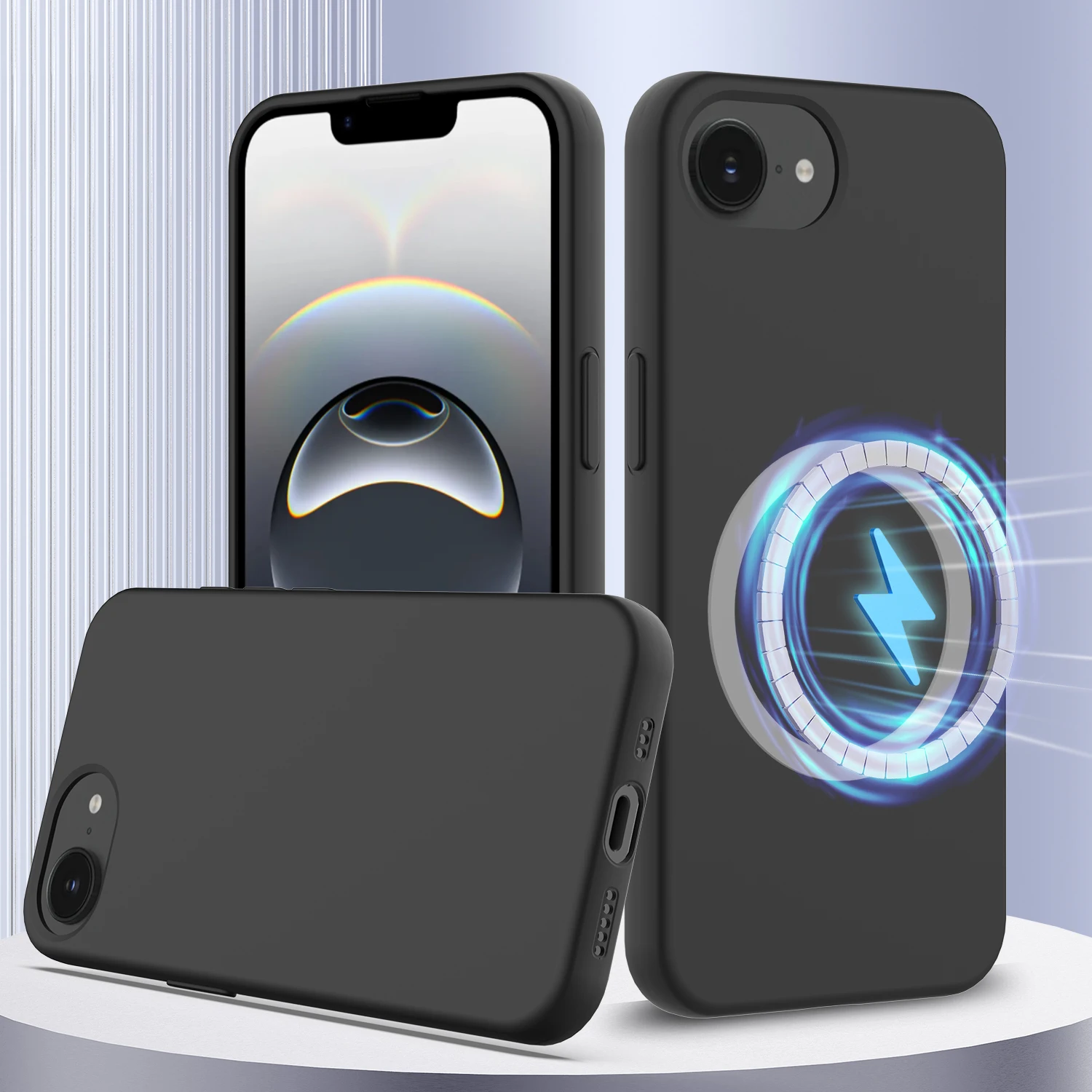 Liquid Silicone Case For iPhone 17E 16E Skin-feel Ultra-thin Soft Anti-fall Cover For iPhone 16E Shockproof Bumper
