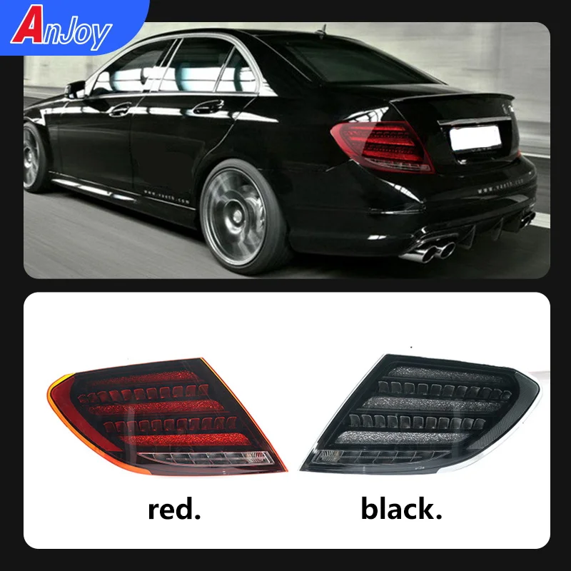 Car Styling for Benz W204 Tail Lights 2007-2013 Maybach Style LED DRL Turn Signal Brake Reverse Auto Accessories