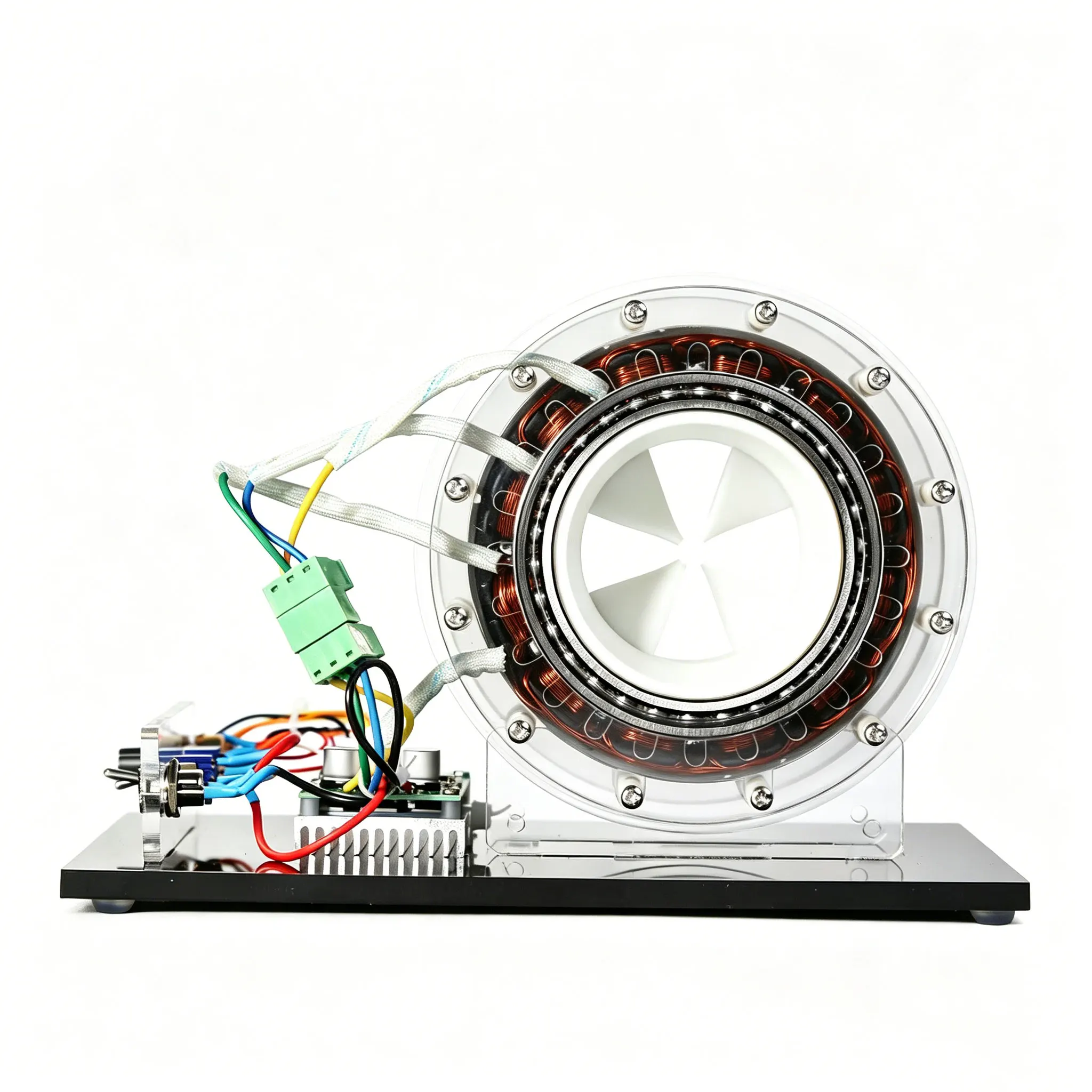STEM Educational Shaftless Pump Thruster Model Clear Casing Upgrade Version DIY Science Hobby Toy Desk Decor Great Gift