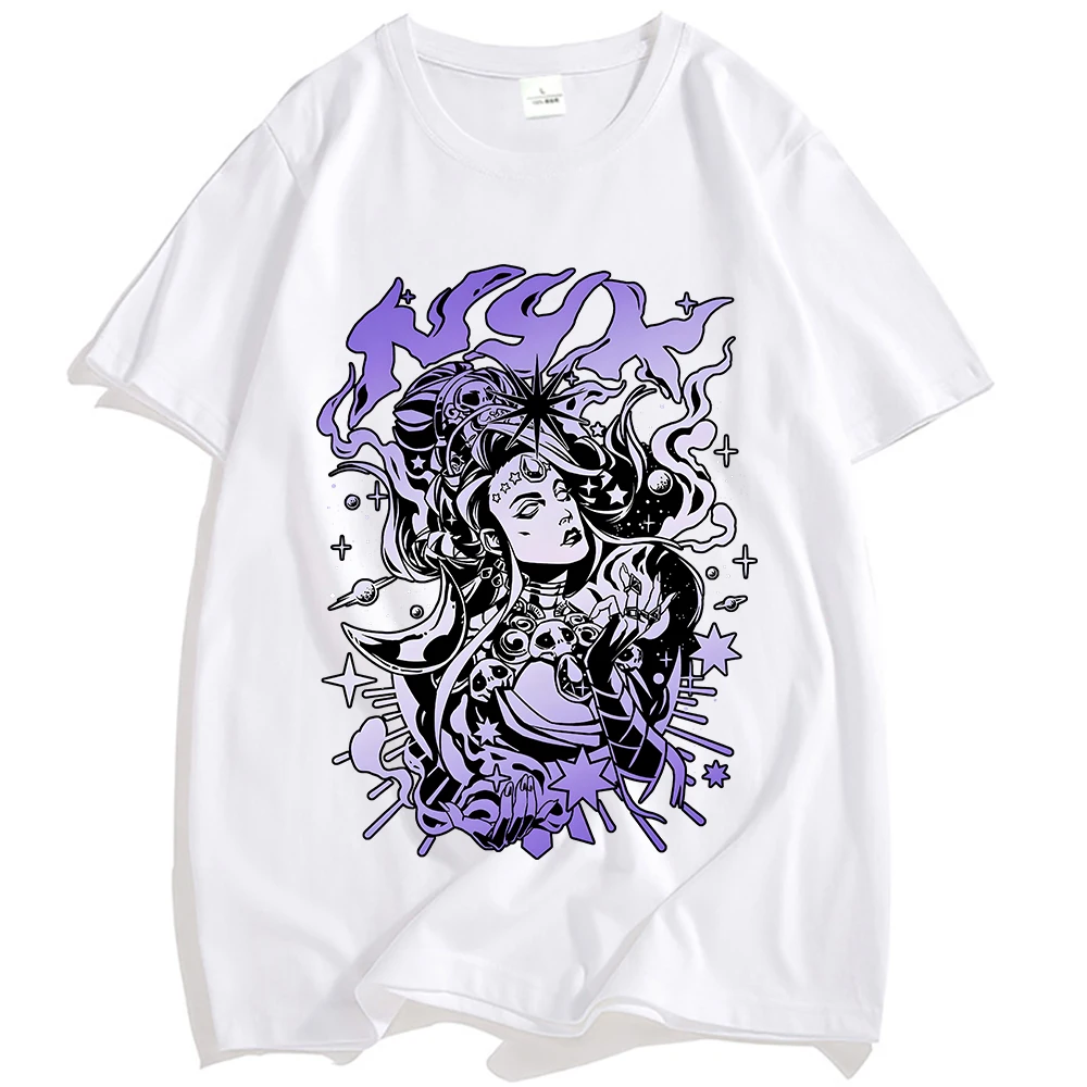 

Hades 2 Night Incarnate Graphic Print T-shirt Cotton Short Sleeve Loose Male Tshirts Unisex Hip Hop Streetwear Clothing Men Tees