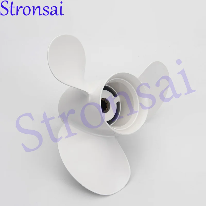 664-45949 Propeller 9 7/8x13 for Yamaha Outboard 20HP-30HP Aluminum Alloy Right-hand Rotation 3 Blades White  664-45949-02-EL