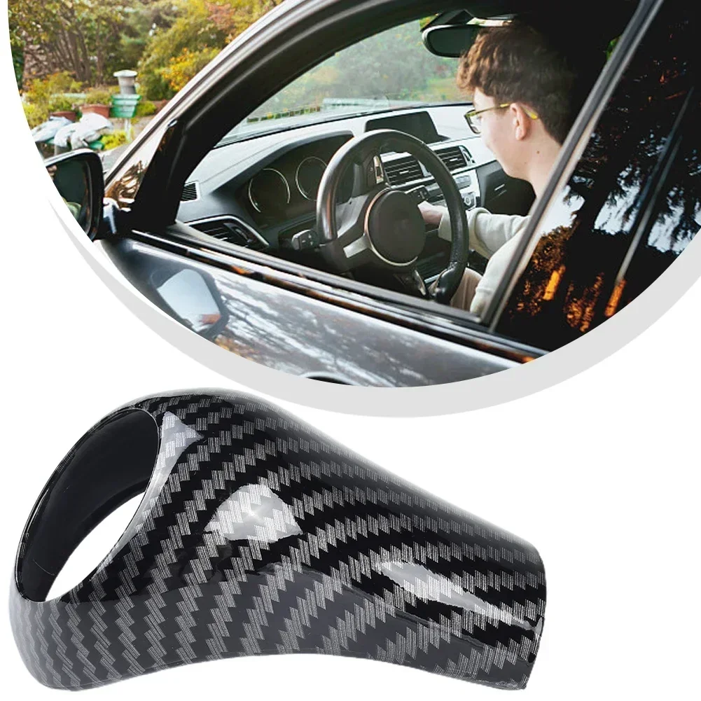 1Pc Gear Shift Knob Decorative Cover Gear Head Protective Shell Carbon Fiber Pattern Gear Lever Cover For Mercedes For Benz W204