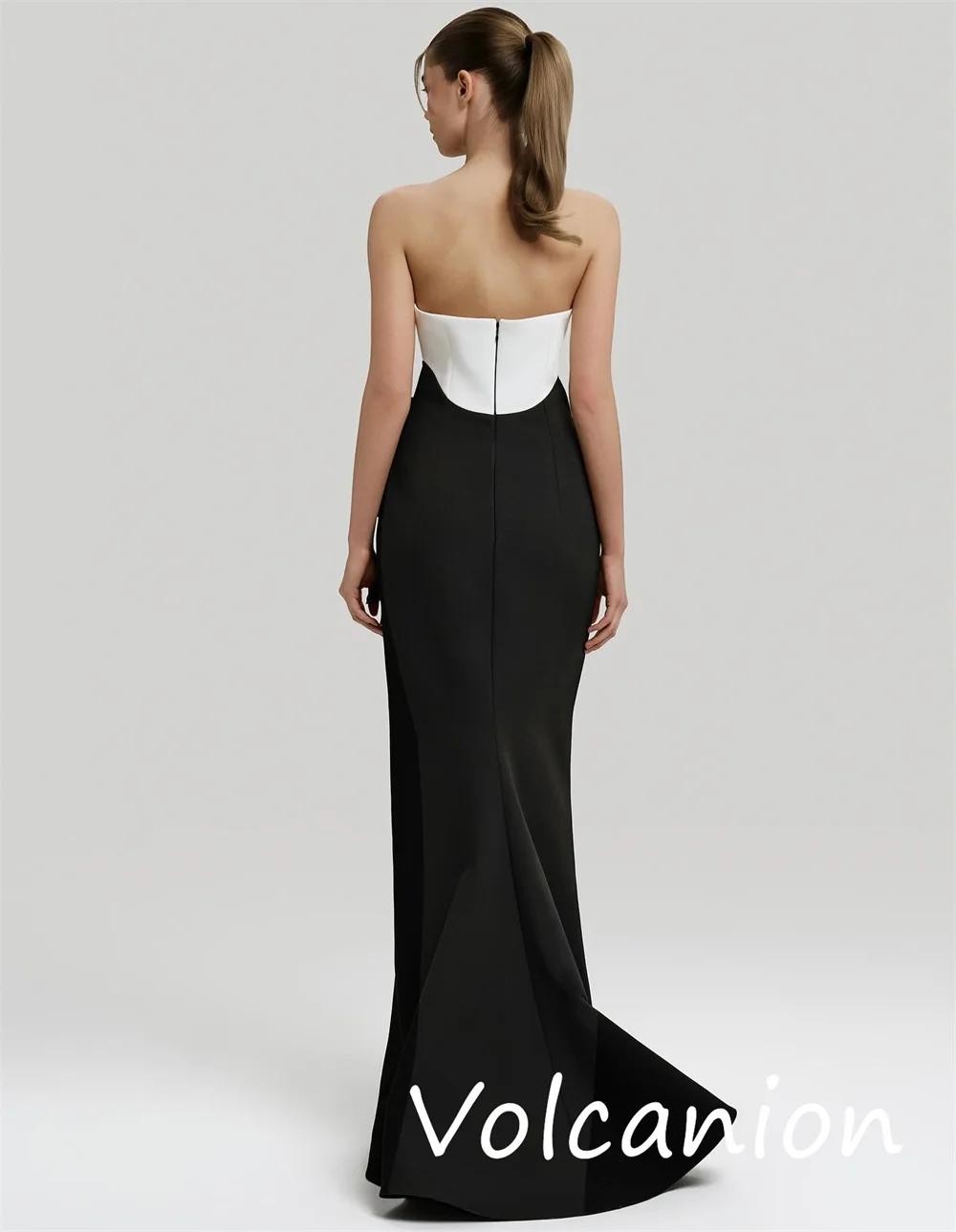 Customized Intricate Matching Jersey Sequined Flower Trumpet Strapless Long Dresses Bespoke Occasion Fashion