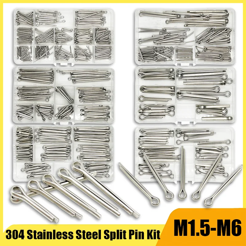 

M1.5 M2 M3 M4 M5 M6 Stainless Steel U Shape Type Spring Cotter Hair Pin Cotter Pins Set Split Clamp Open Elastic Clip for Car