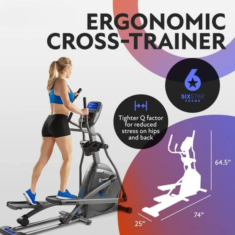 EX-59 Elliptical Trainer Exercise Machine for Home Cross-Trainer with Bluetooth, Built-in Speakers，home.