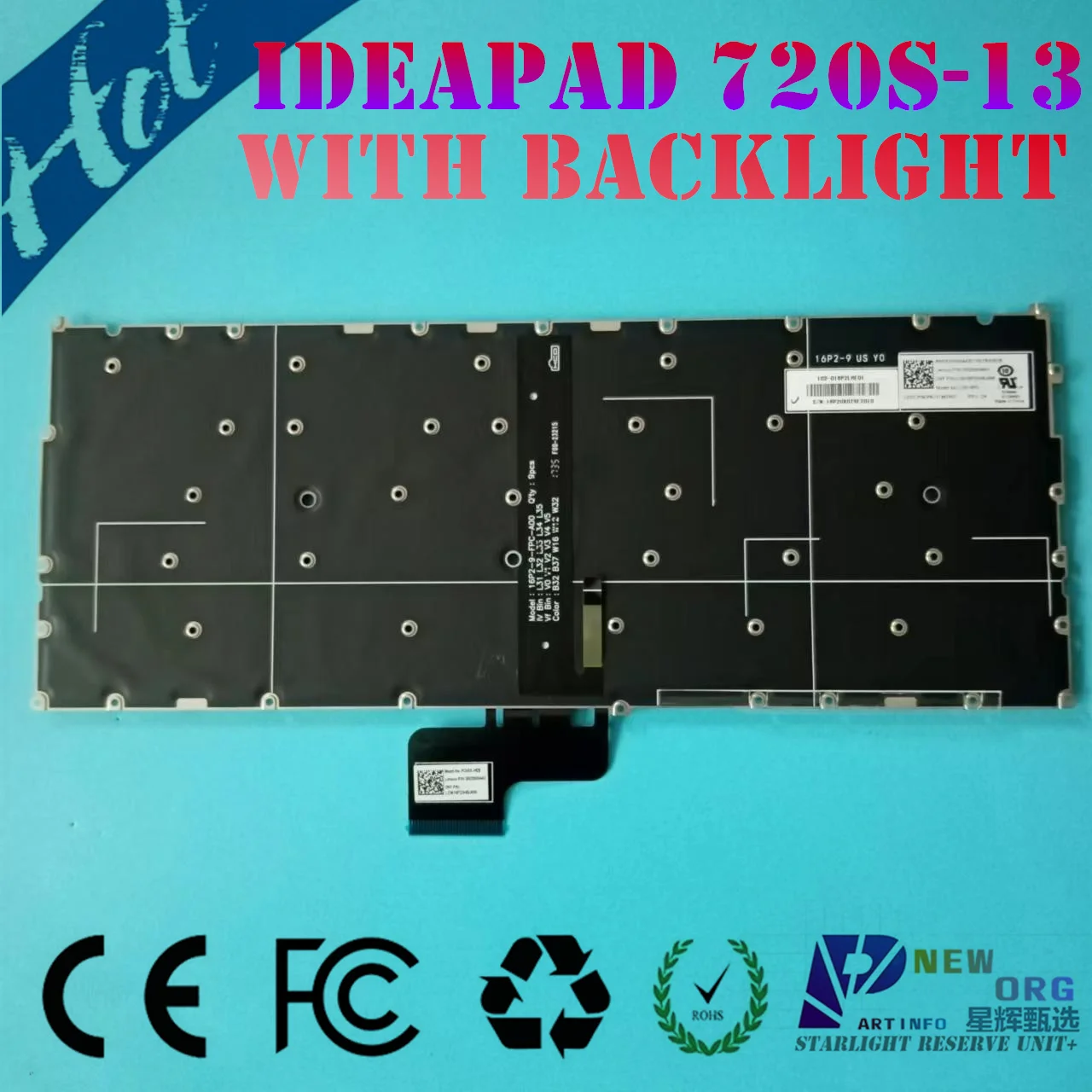 NEW ORG Laptop backlight keyboard for LENOVO IDEAPAD 720S-13APR 720s-13IKB 720S-13ARR 81BV 81A8 81BR Series  GRAY