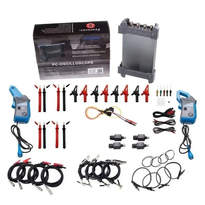 

Hantek6074BE Kit I II III IV Hantek TZT 4 Channel Oscilloscope Hantek Automotive USB Oscilloscope 70MHz 1GSa/s Sampling