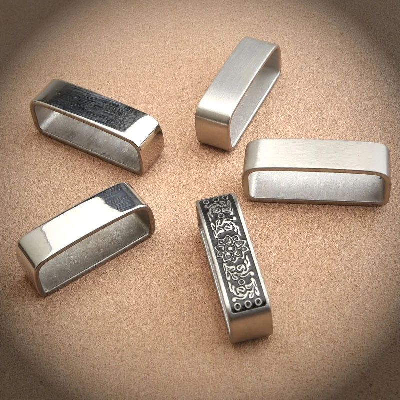 Klamra do paska z mosiądzu i stali nierdzewnej 2,5-4,0 cm, kwadratowa klamra, szlufka do paska, męska kwadratowa szlufka do paska