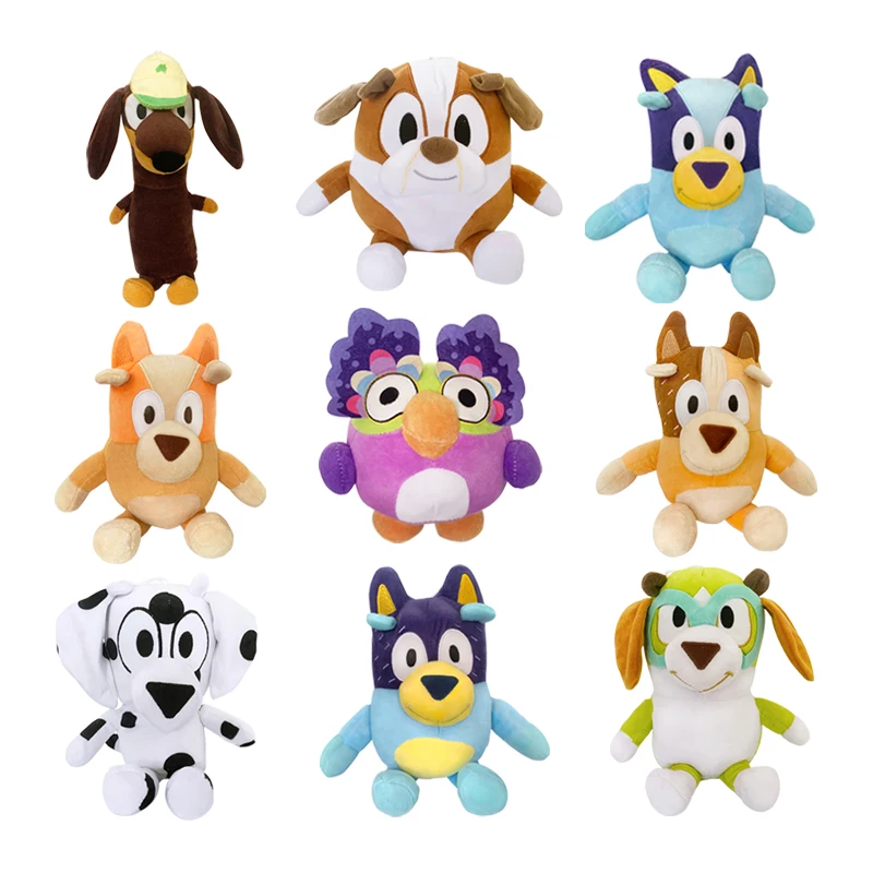 Bluey Bingo Plush Chloe Honey Snickers Winton Family Kawaii Plush 21-30cm Doll Toy Animation Peripheral Childrens Birthday Gifts