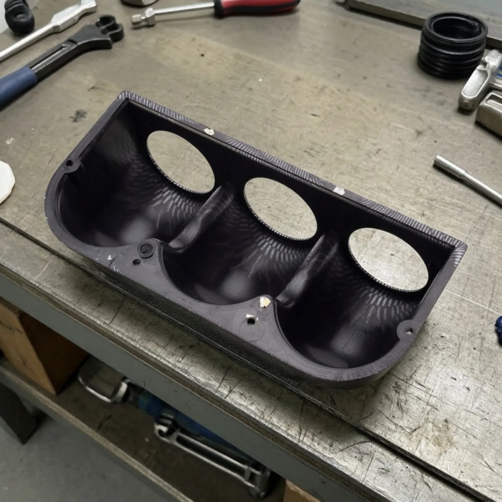 52mm Gauge Mounting Holder Easy to Install ABS Plastic Gauge Mount with Integrated Base Compact Slim