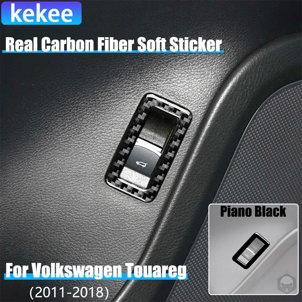 

Real Carbon Fiber Car Accessories Trunk Switch Trim Cover Sticker For VW Touareg 7P MK2 2011 2012 2013 2014 2015 2016 2017 2018