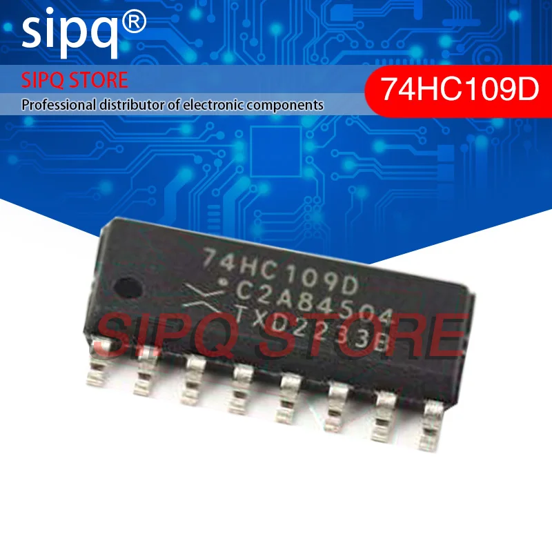 10PCS/LOT 74HC109D,653 74HC109D 2V~6V 81MHz 30ns@6V,50pF JK-Type 1 4uA SOP-16 Flip Flops NEW Original