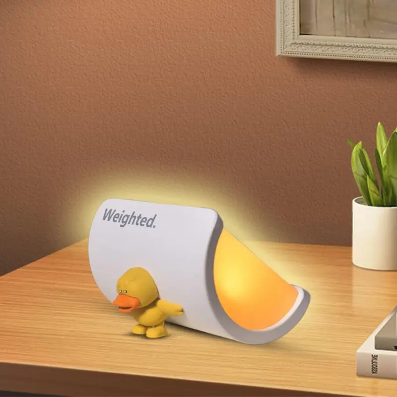 Light Up Duck 1200mAh Weighted Duck Night Lamps Duck Nightlight Bedside Table Lamp Kids Room Desk Lamp USB Charging For