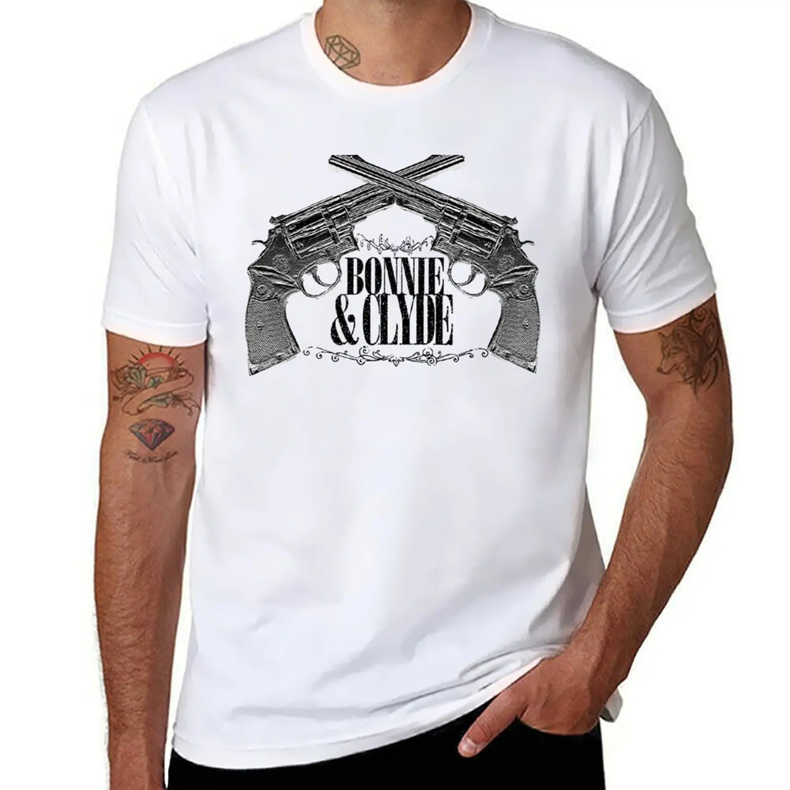 

Bonnie & Clyde Crossed Guns T-Shirt g man t shirts for men t shirt man designer T-Shirt
