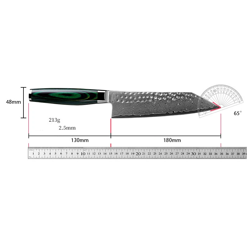 Imagem -02 - Handmade Kiritsuke Facas de Cozinha Lâmina de Aço Damasco Cabo de Madeira Sharp Cleaver Fatiar Cozinhar Ferramentas Vg10 7