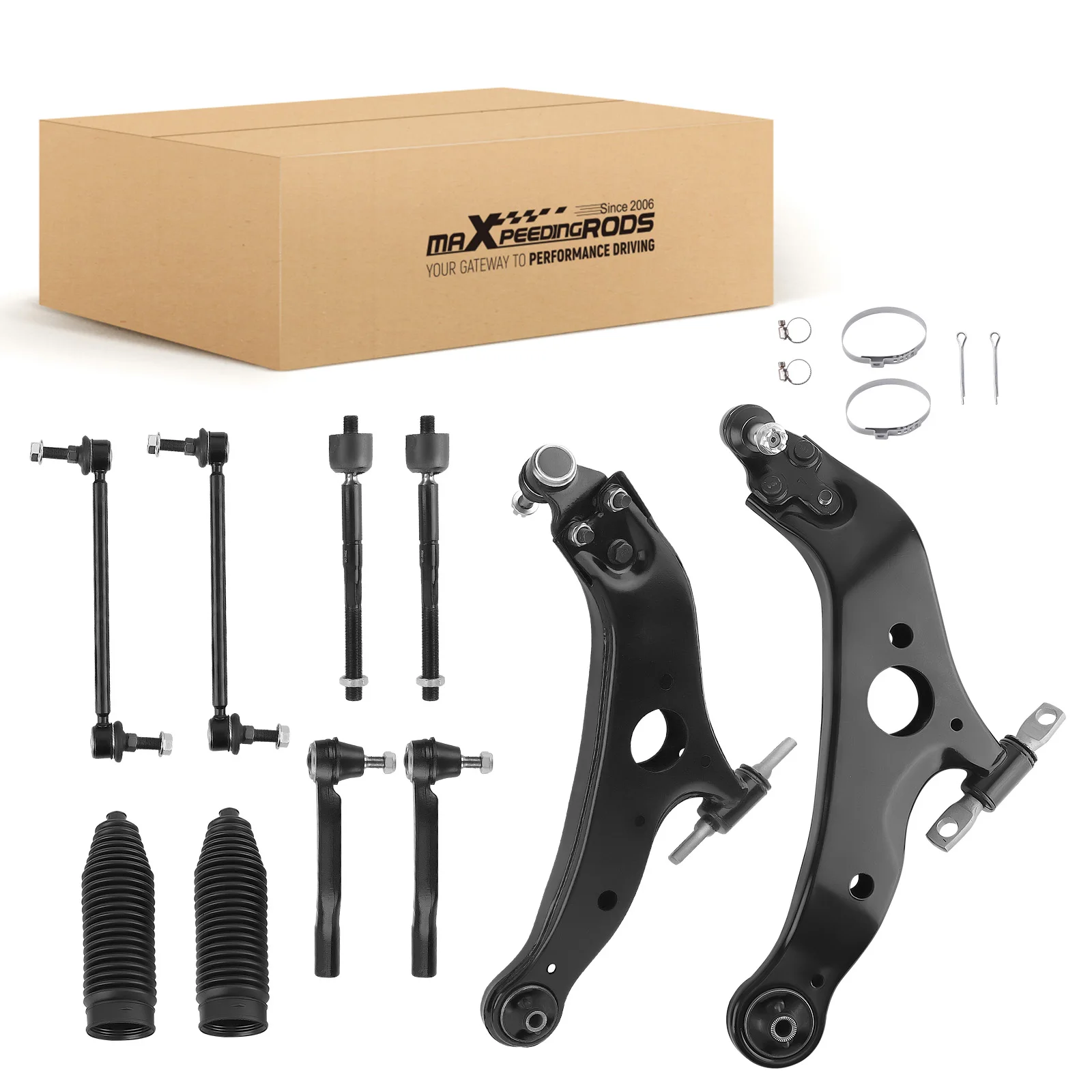 

Front Lower Control Arms with Ball Joints Sway Bar for 2004-2010 Toyota Sienna