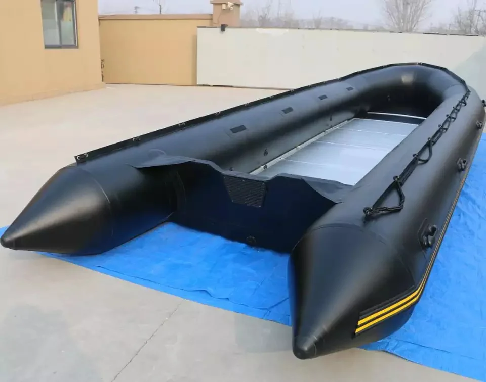 9m Germany Valmex PVC/ French Orca Hypalon Material Folding Inflatable Fishing Boat With ALuminum Floor