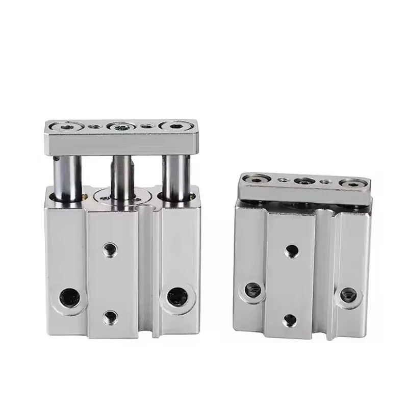HLH MGJ Mini Three-axis Three Bar Pneumatic Cylinder With Guide Rod MGJ 6/10-Stroke 5/10/15/20 MM Mini Pneumatic Cylinder