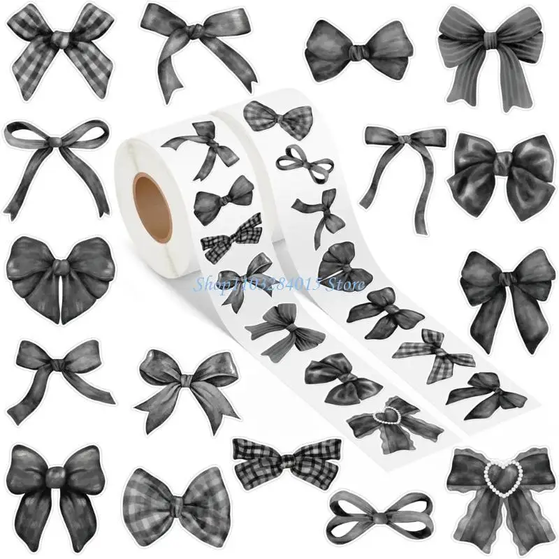 R6ff 500pcs Bowknot Sticker Aesthetic Sticker для воде для ноутбука для ноутбука.