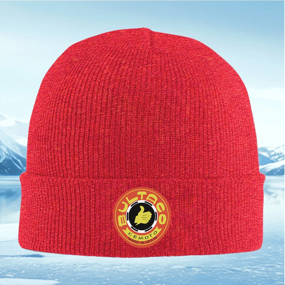 Logo main jaune avec fond noir hommes femmes unisexe tricoté chapeau bonnet pull casquette hiver thermique chaud noël extérieur Cy