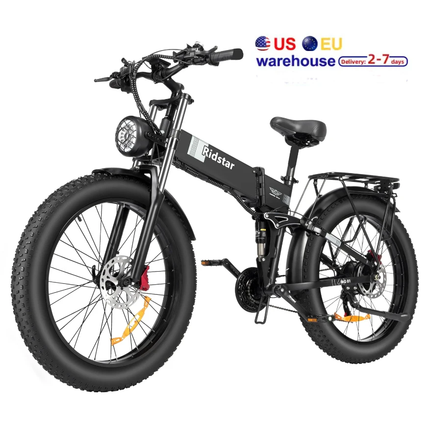 

750W Electric Mountain Bike for Adults | Large Frame All Terrain Ebike for Beach & Holiday Travel