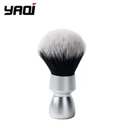 YAQI  Heavy Metal Handle Synthetic Hair Tuxedo Knot Shave Brush for Men Shaving