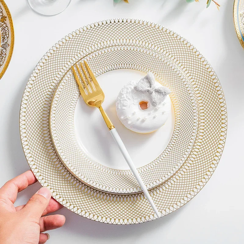 Plate Ceramic Internet celebrity Plate Nordic Home Phnom Penh Tableware Steak Western Pasta Flat