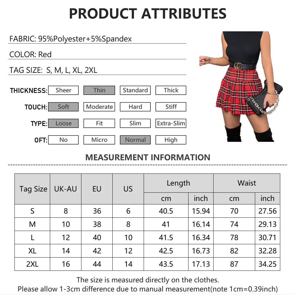 Plaid Mini Skirt For Woman Clothing High Waist Sweet Cute Ladies Girls Sexy Club Dance Skirt 2023 Christmas Play Costume