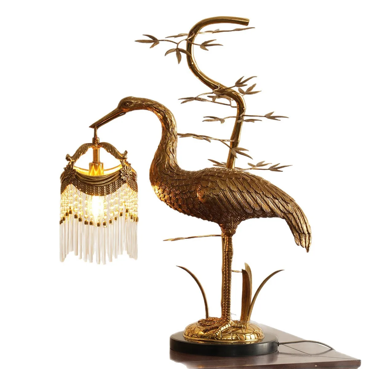 

All-copper table lamp European-style villa classical living room bedroom fairy
