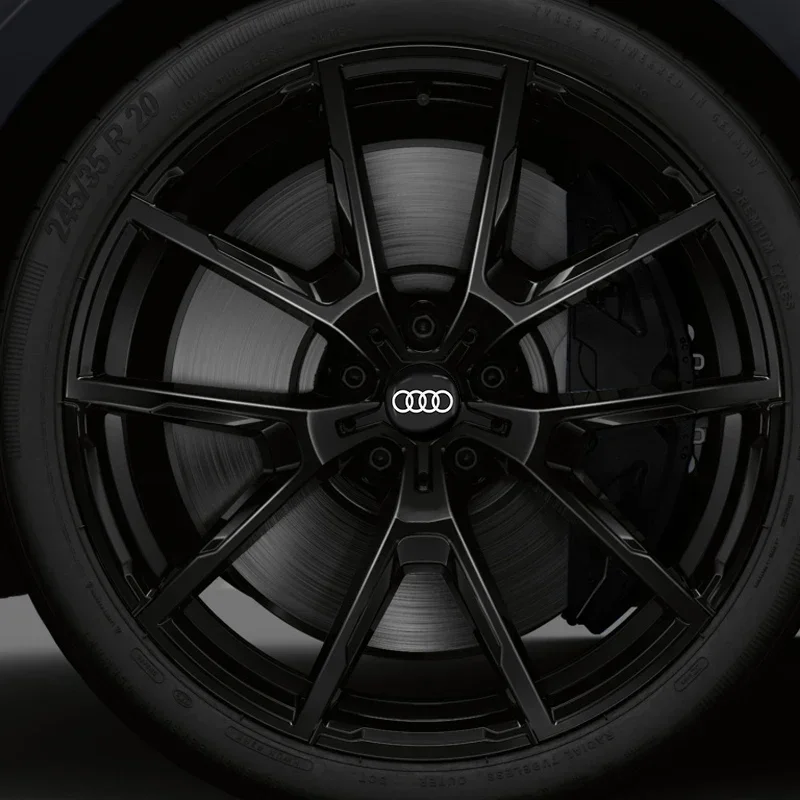 4Pcs Aluminum Metal Emblem Car Wheel Center Hub Caps Sticker Badge For Audi A5 A6 C6 C5 A1 A7 A8 Q2 Q3 S3 A4 B5 B6 A3 8P 8V 8L view 5