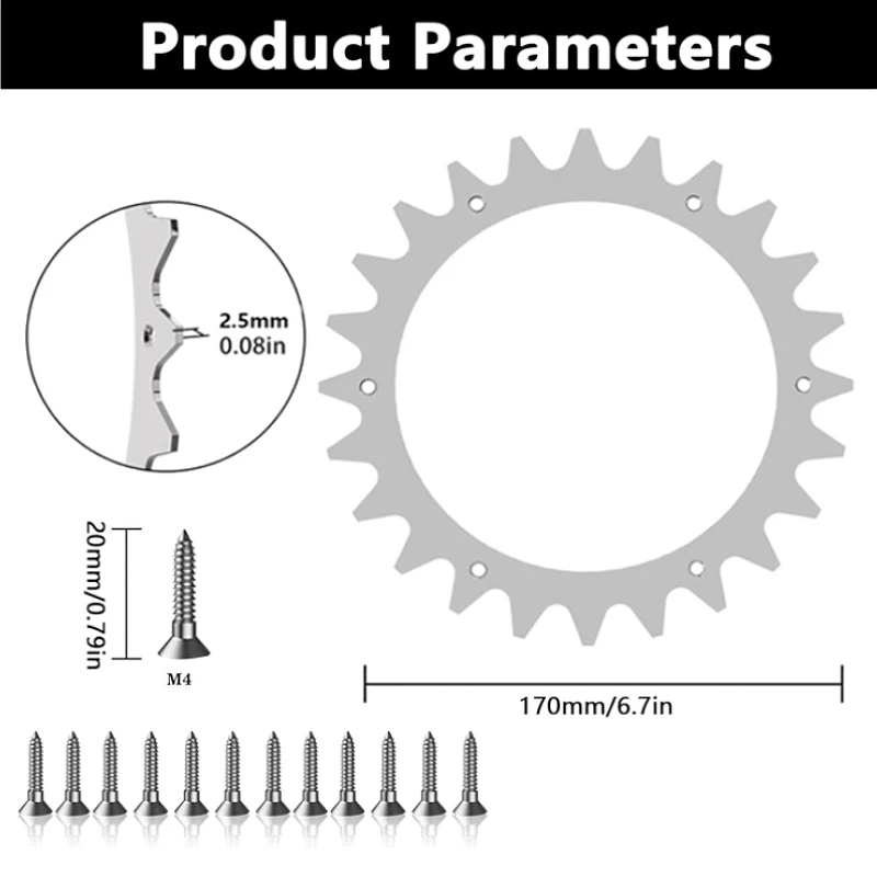 1Set 170mm Robotic Lawn Mower Wheel Spikes for Bosch Indego XS 300 S500 S+500 Lawnmower Traction Enhancer Wheel Accessories