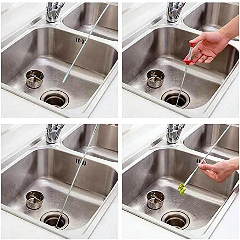 Cleaning Hook Spring Pipe Dredging Agent Drain Pipe Cleaning Stick Household Kitchen Toilet Sink Bathroom Cleaning Accessories