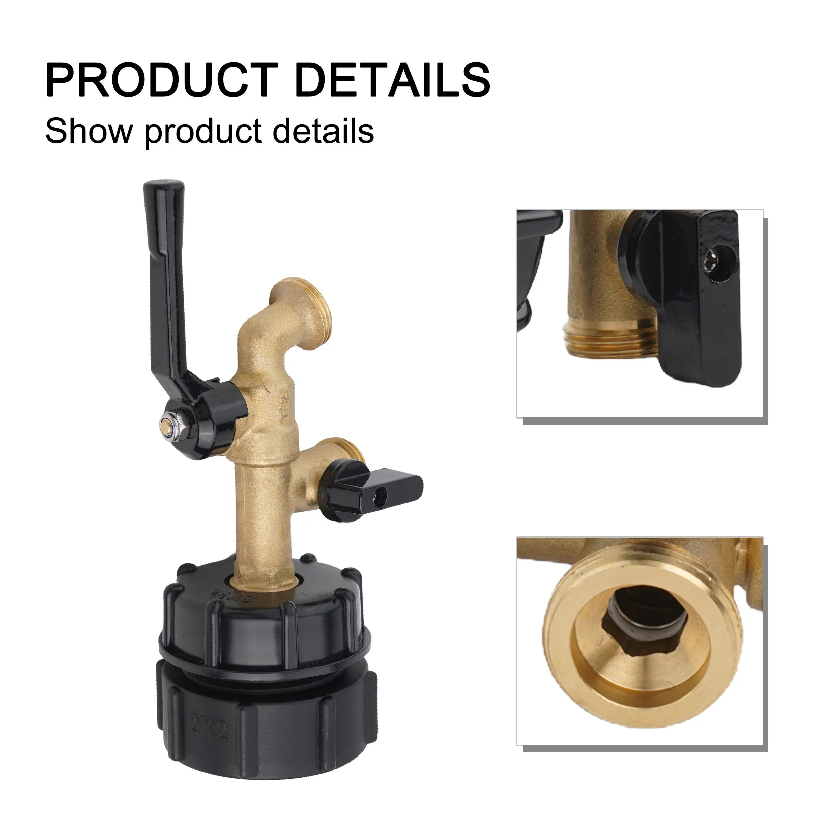 

Простая установка, адаптер для шланга с двойным краном, дизайн с двойной ручкой, адаптер для шланга с двойным краном, Ibc, фитинги