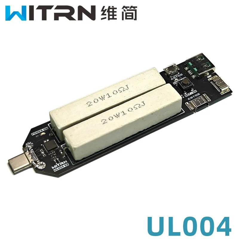 Ripple & Cable Resistance Measurement USB-C Multi-function Adapter Board Voltage/Current Electronic Load for WITRN K2