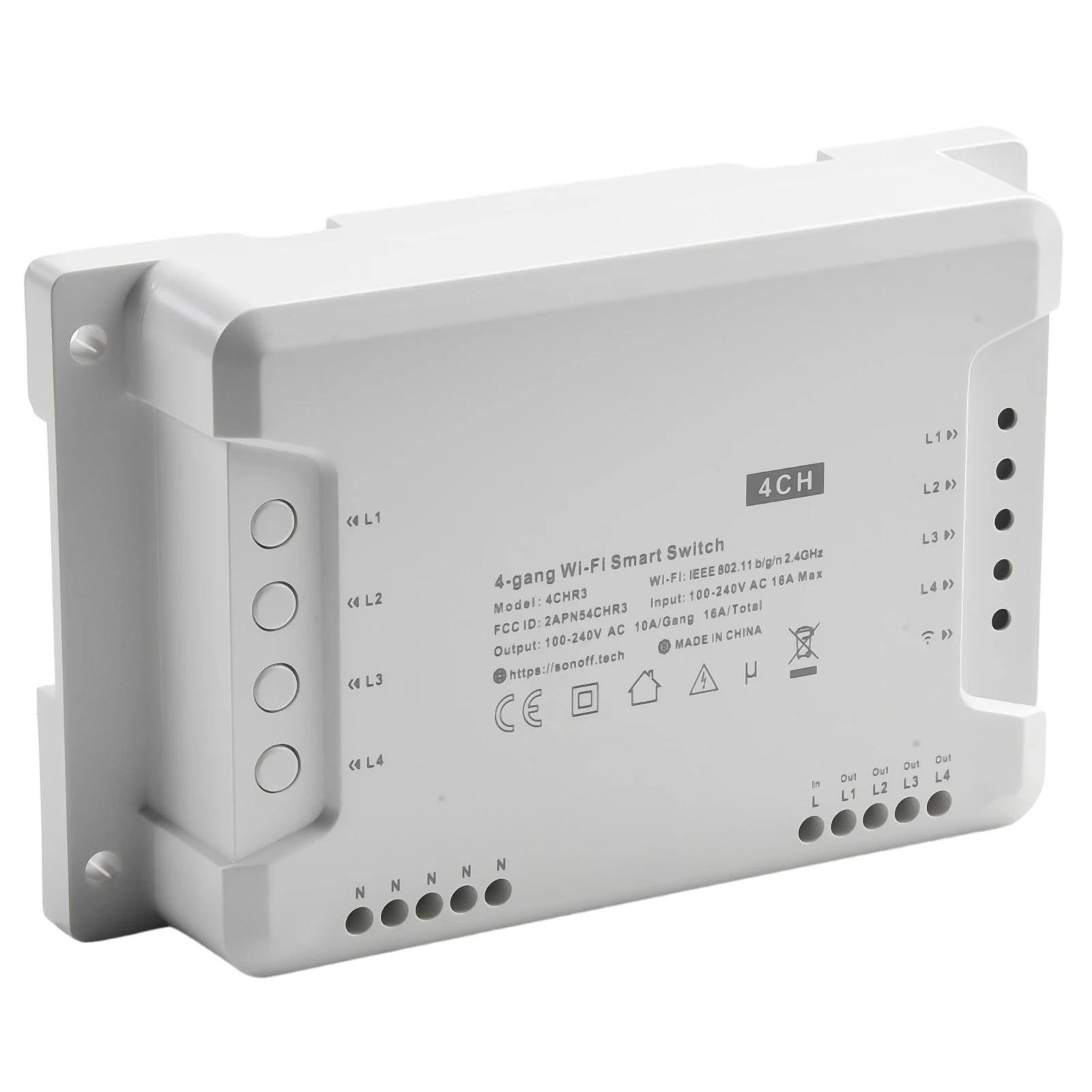 

For 4CH PRO R3For 4CH R3 4Way For Smart Switch Module APP Controlled with Auto Shut Off and Independent Channel Management