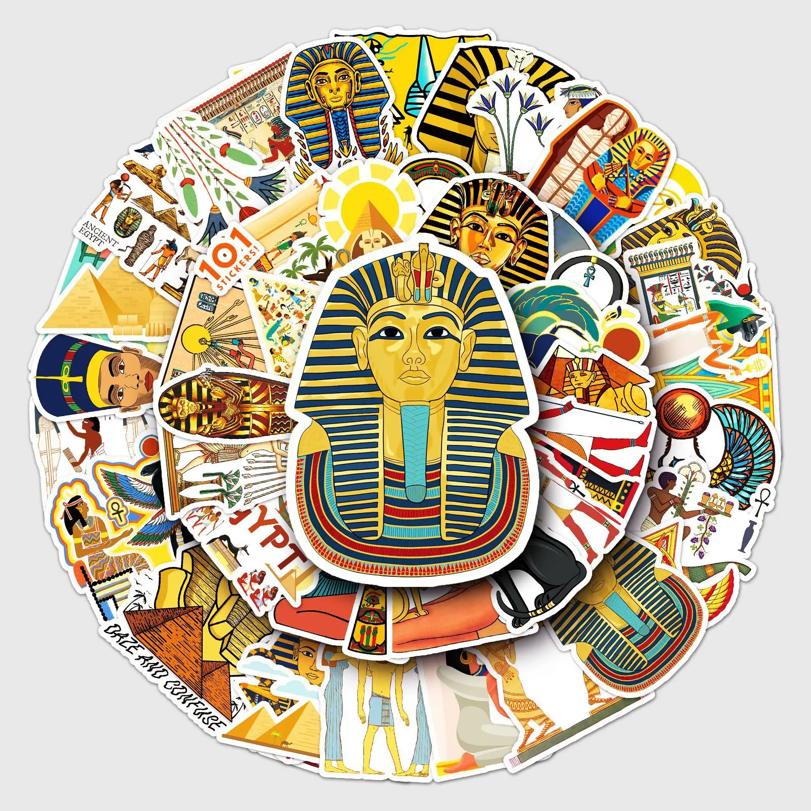 10/30/50 Egyptian Travel Pyramid Cartoon Graffiti Stickers Decals DIY Laptop Luggage Skateboard Phone Cartoon Toy Gift Stickers