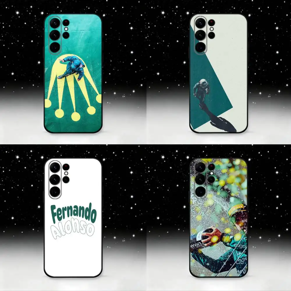 

Racing 14 F-FernandoS A-Alonso Phone Case For Samsung S25,S24 Ultra,S20,S30 plus,S22 plus,S23,S30 Ultra 5G Silicone Black Shell