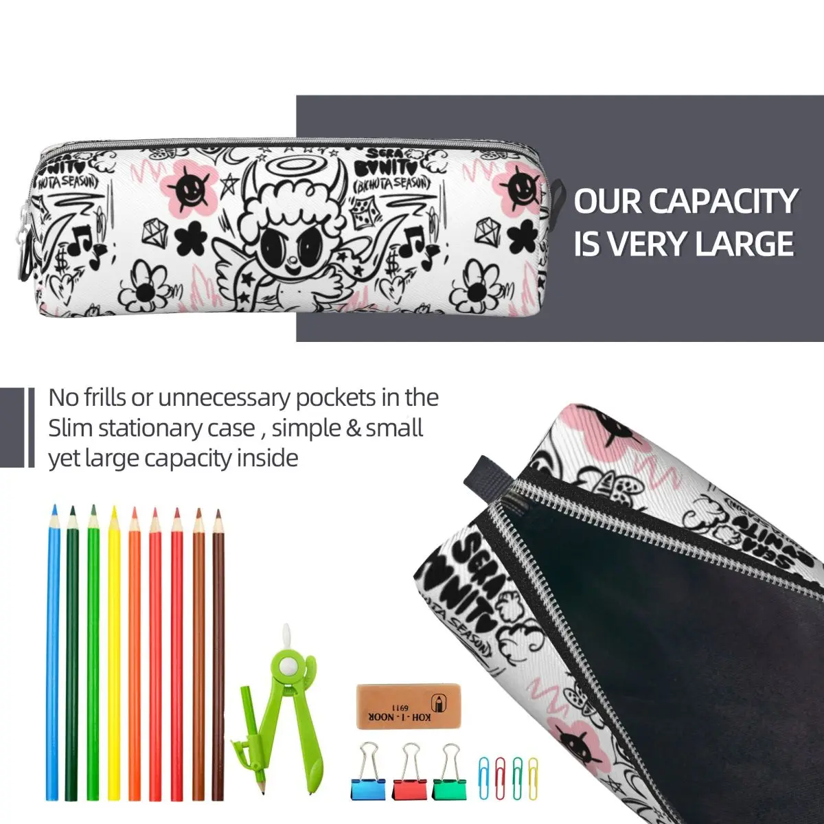 Creative Bichota Season Karol G Pencil Case Manana Sera Bonito Pencil Box Pen Holder Big Capacity Bags Office Zipper Accessories