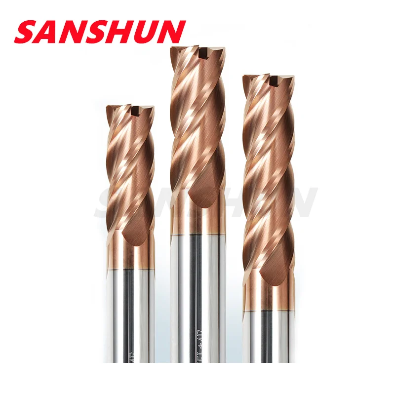 Canto Raio End Mill r Bullnose Cnc Carboneto de Tungstênio Aço Cortador de Superfície Usinagem Metal Ferramenta Roteador Flautas R0.5 r2 r3