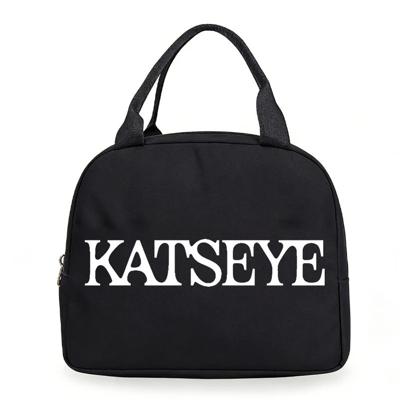 Casual Katseye Print Women Men Lunch Bag Fashion Korean Ulzzang Portable Insulated Bags Student Multifunctional Food Handbag