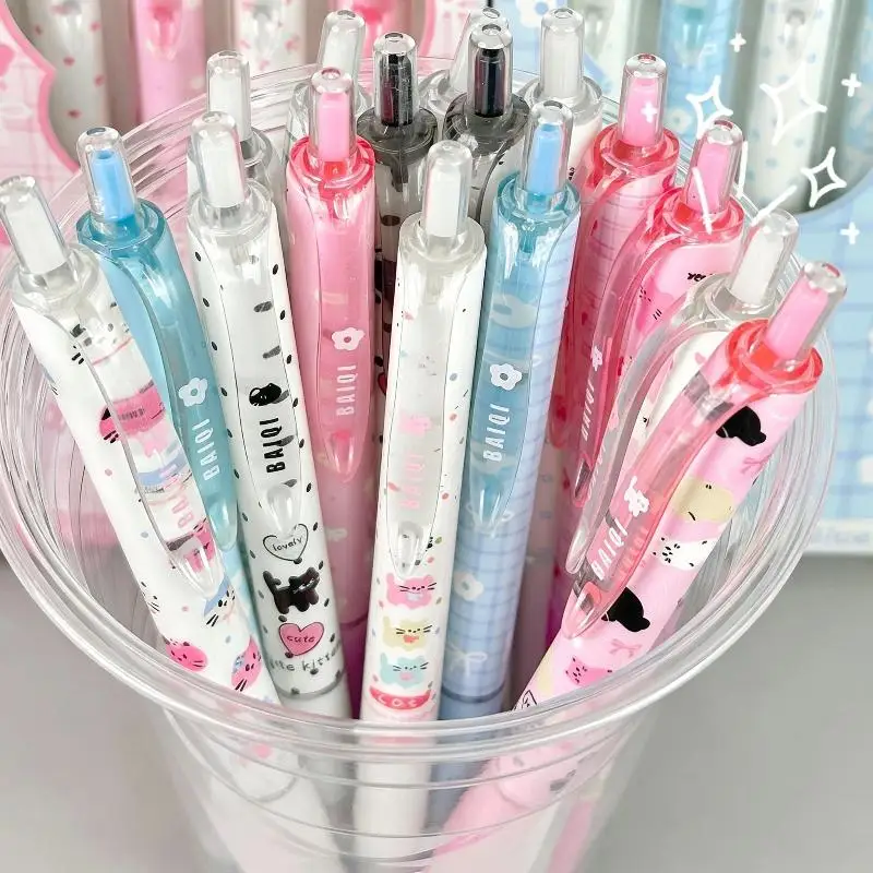 Kawaii Cartoon Gel Pen Set Food Pattern Design Smooth Writing for Students Note Taking Kids Stationery Gifts