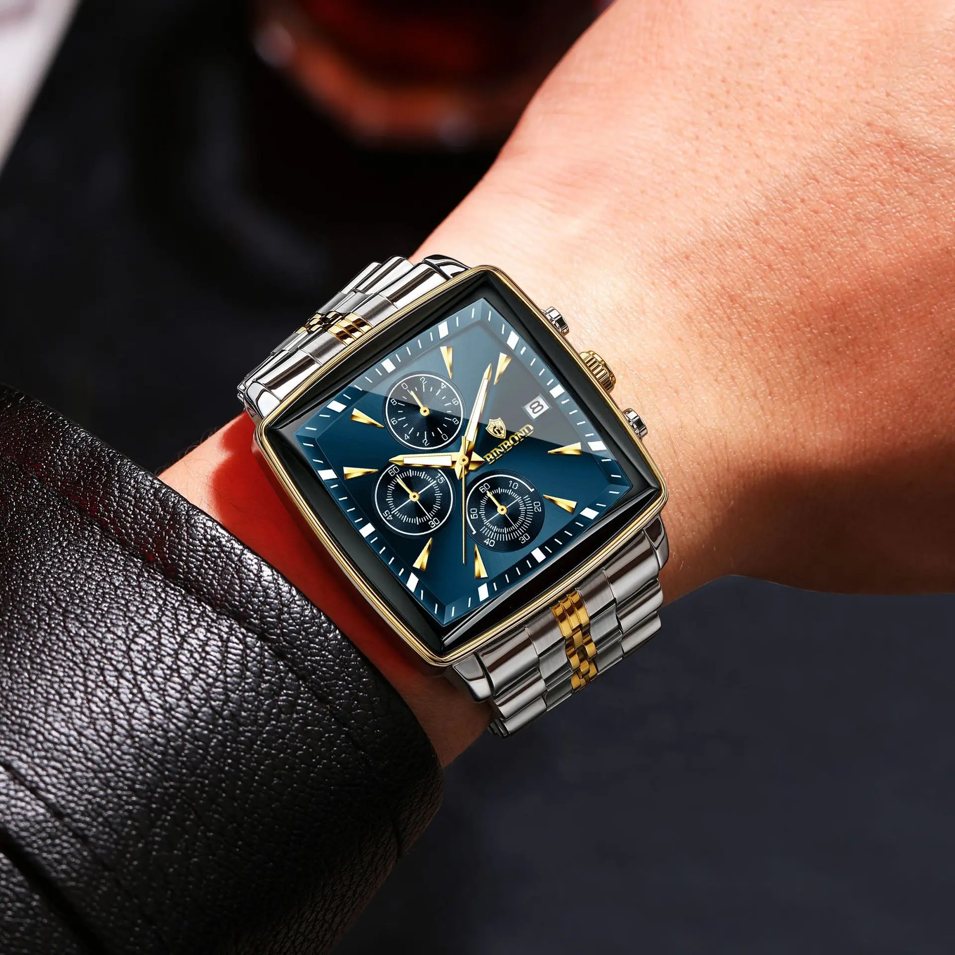 

Zml multifunctional wristwatch - business steel band, luminous, calendar, waterproof quartz watch