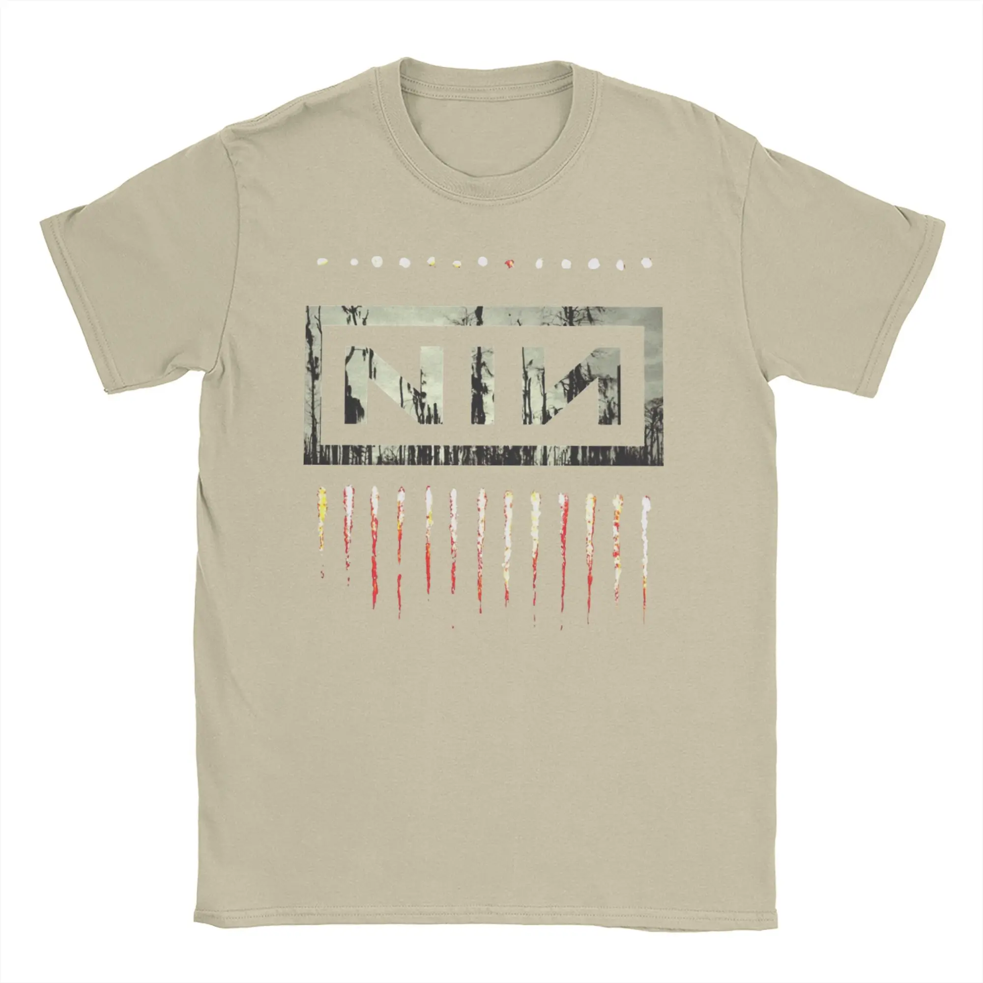 تسعة بوصة الأظافر نين روك باند ملابس الرجال النساء تي شيرت 100% تي شيرت مطبوع الملابس