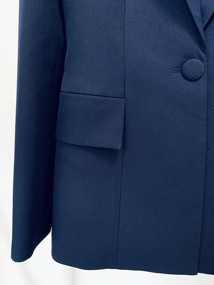 HIGH QUALITY New 2024 S/S Designer Suit Set Single Button Slim Fitting Blazer Flare Pants Suit Two Piece Sets Womens Outifits
